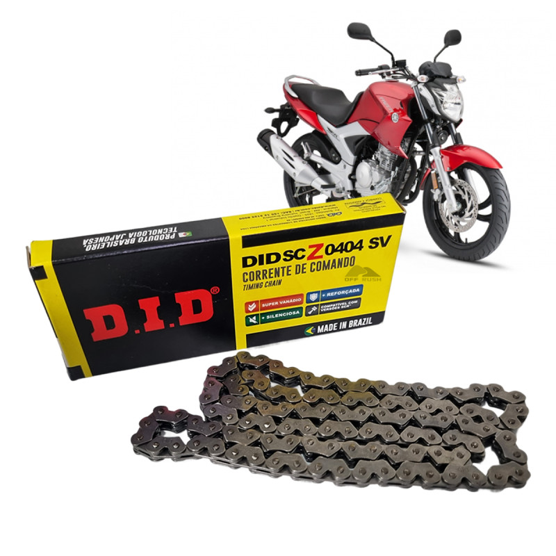 CORRENTE DE COMANDO DID-N SCZ0404SV 104LE - YAMAHA YS250 FAZER 2005 A 2018, YAMAHA XTX250 LANDER 2006 A 2024, HONDA CRF230 2007 A 2022