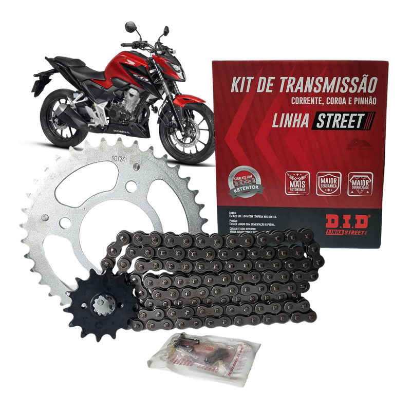 KIT TRANSMISSÃO DID-N - HONDA CB 300F 2023 A 2025 - 38/14T - (520VD-110ZB)