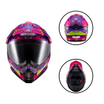 CAPACETE TEXX GROW CROSS MOTOCROSS TRILHA OFF ROAD ROSA (TAM 62)