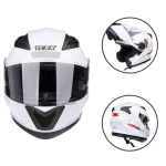CAPACETE TEXX GLADIATOR ESCAMOTEÁVEL ARTICULADO BRANCO (TAM 60)