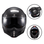 CAPACETE TEXX STRATOS 180 ESCAMOTEÁVEL ARTICULADO PRETO FOSCO (TAM 56)