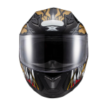 CAPACETE TEXX HAWK ALIEN FECHADO PRETO E DOURADO (TAM 60)