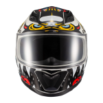 CAPACETE TEXX HAWK HUNGER FECHADO BRANCO E AMARELO (TAM 56)