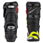 BOTA ESPORTIVA P/ MOTOCICLISTA TEXX PISTA PRETA, VERMELHA E AMARELA TAM 42
