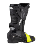 BOTA ESPORTIVA P/ MOTOCICLISTA TEXX PISTA PRETA, VERMELHA E AMARELA TAM 42