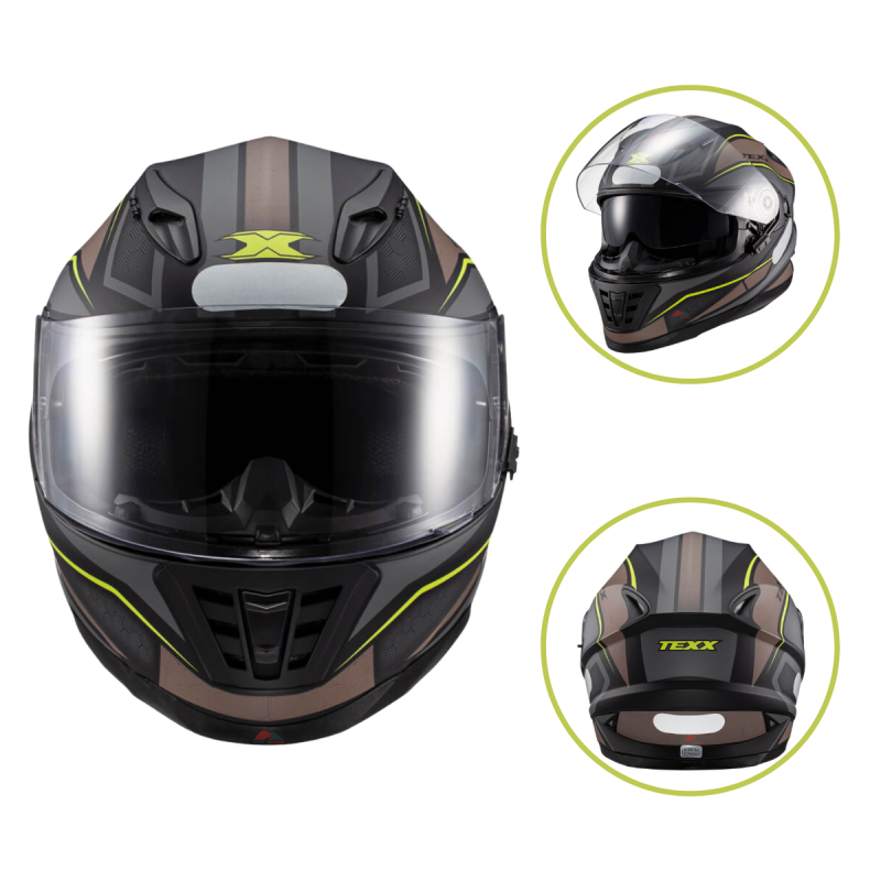 CAPACETE TEXX WING BROKER FECHADO VERDE (TAM 62)