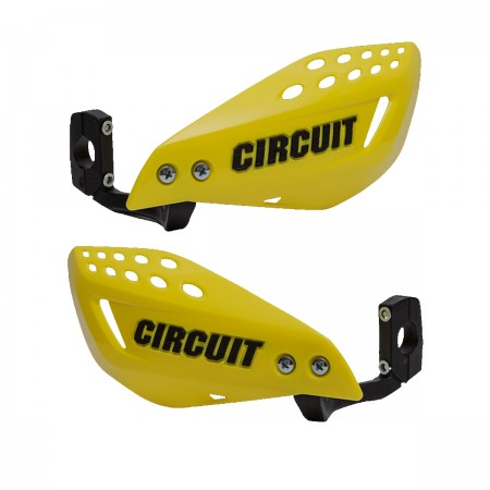 PROTETOR DE MÃO CIRCUIT - VECTOR - HASTE DE NYLON - AMARELO COM PRETO - MODELO UNIVERSAL P/ TODO TIPO DE MOTO