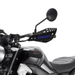 PROTETOR DE MÃO CIRCUIT - VECTOR - HASTE DE NYLON - CARBONO COM AZUL - MODELO UNIVERSAL P/ TODO TIPO DE MOTO