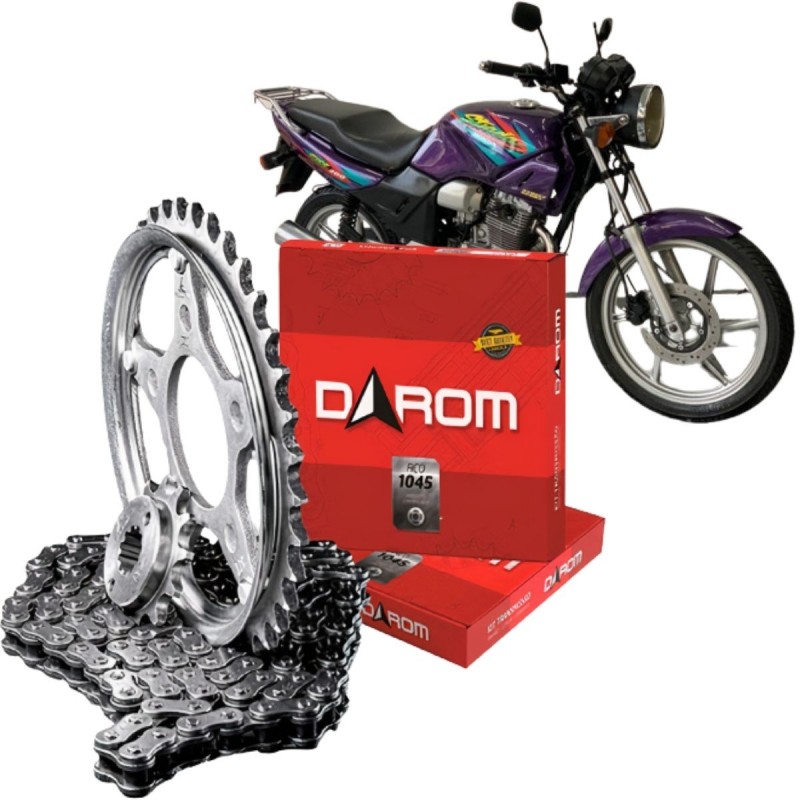 KIT TRANSMISSÃO DAROM HONDA CB 250 TWISTER (15-21) (520HX104LX41TX13T)