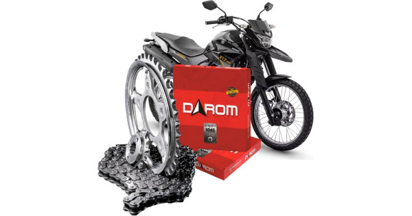 KIT TRANSMISSÃO DAROM LANDER 250 (09-21), XTZ 250 TENERE (11