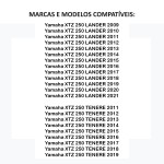 KIT TRANSMISSAO DAROM LANDER 250 2009-2021 / XTZ 250 TENERE 2011-2019 (520HX106LX40TX13T)