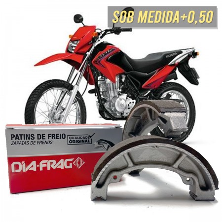 PATIM DE FREIO (T) BIZ 100/125 NXR 125/150/160 BROS (MEDIDA +0,50)