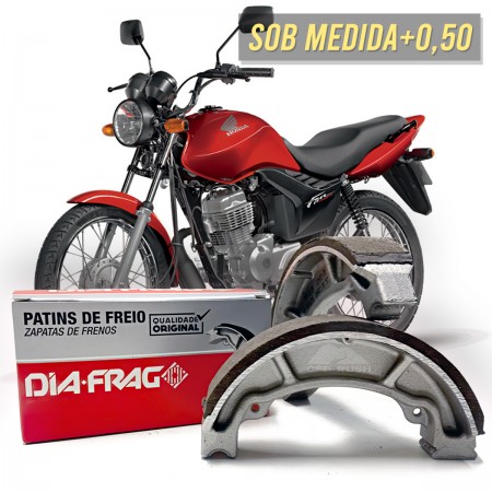 PATIM (LONA) DE FREIO (D/T) HONDA CG 125 / 150 / 160 (MEDIDA +0,50)