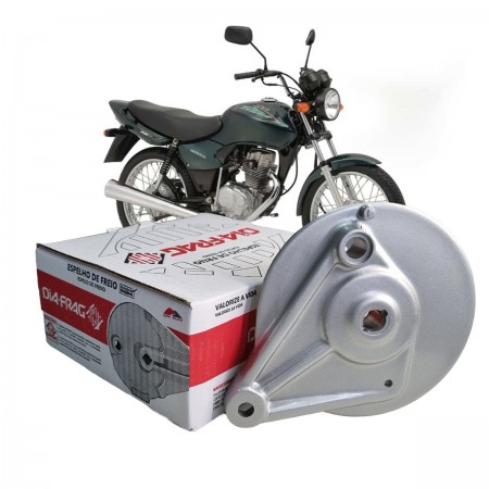 ESPELHO DE FREIO TRASEIRO PRETO - DIAFRAG - HONDA CG FAN 125 00-08; TITAN 125 2000