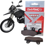PASTILHA DE FREIO - DIAFRAG - URBAN TECH - ORGÂNICA - YBR 125 ED /CBX 250 (D / FAZER 250 (D) / “SHINERAY” EXPLORER 150 (T)