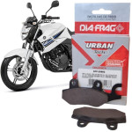 PASTILHA DE FREIO - DIAFRAG - URBAN TECH - ORGÂNICA - YBR 125 ED /CBX 250 (D / FAZER 250 (D) / “SHINERAY” EXPLORER 150 (T)