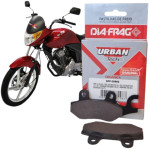 PASTILHA DE FREIO - DIAFRAG - URBAN TECH - ORGÂNICA - YBR 125 ED /CBX 250 (D / FAZER 250 (D) / “SHINERAY” EXPLORER 150 (T)
