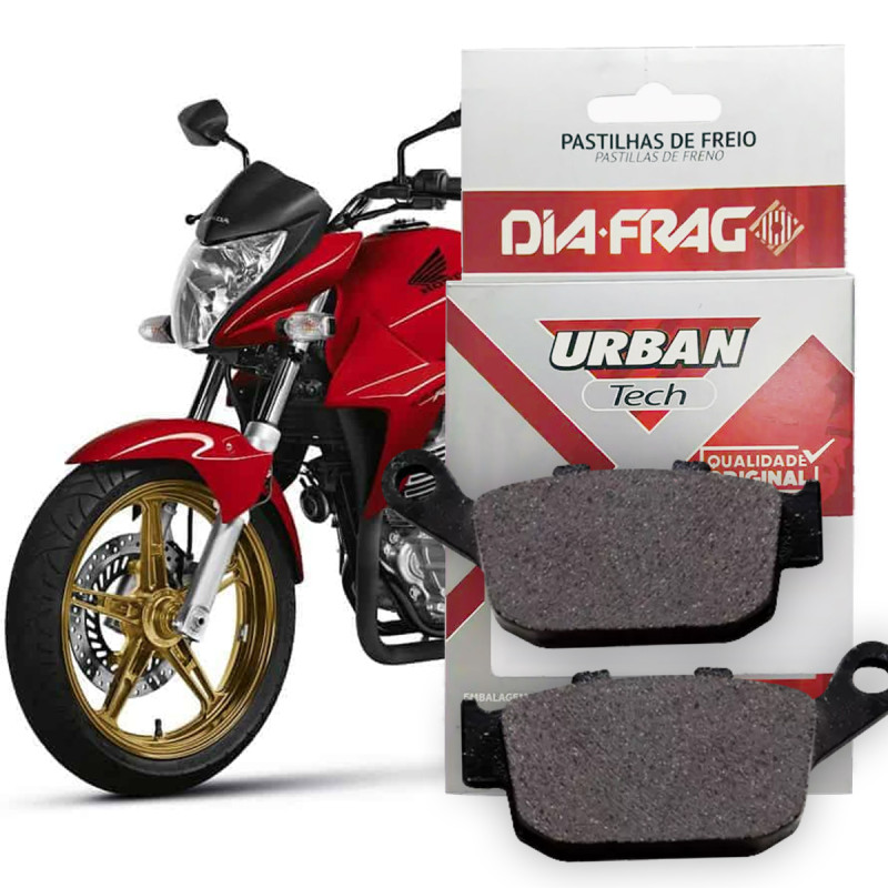 PASTILHA DE FREIO - DIAFRAG - URBAN TECH - ORGÂNICA - (T) HONDA CB 300 S/ABS /500 CBR 250/300