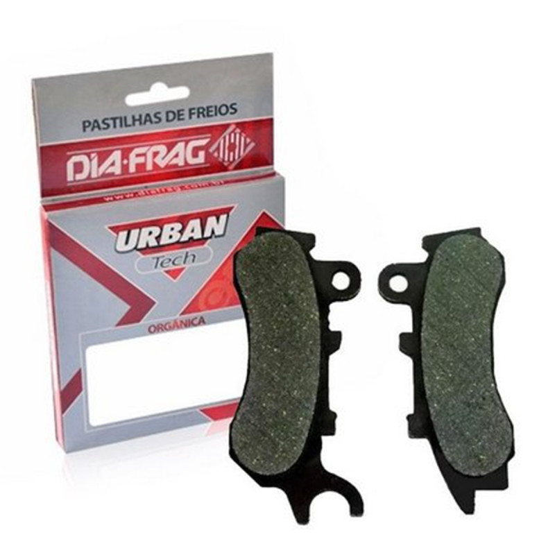 PASTILHA DE FREIO - DIAFRAG - URBAN TECH - ORGÂNICA - (D) YAMAHA FZ16/ BAJAJ ROUSER 200