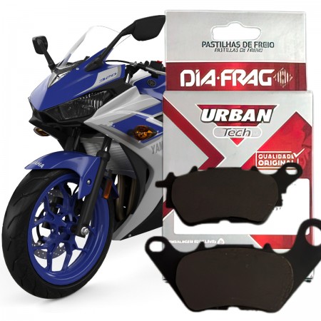 PASTILHA DE FREIO - DIAFRAG - URBAN TECH - ORGÂNICA - (T) YAMAHA YZF R3 / MT 03 2015-2022