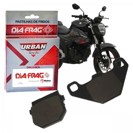 PASTILHA DE FREIO - DIAFRAG - URBAN TECH - ORGÂNICA - (D) SUZUKI GIXXER 155 