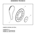 KIT TRANSMISSÃO DIAFRAG HONDA TITAN / FAN CG 125 2000 / 2008 [14D/44D/428Hx116L]