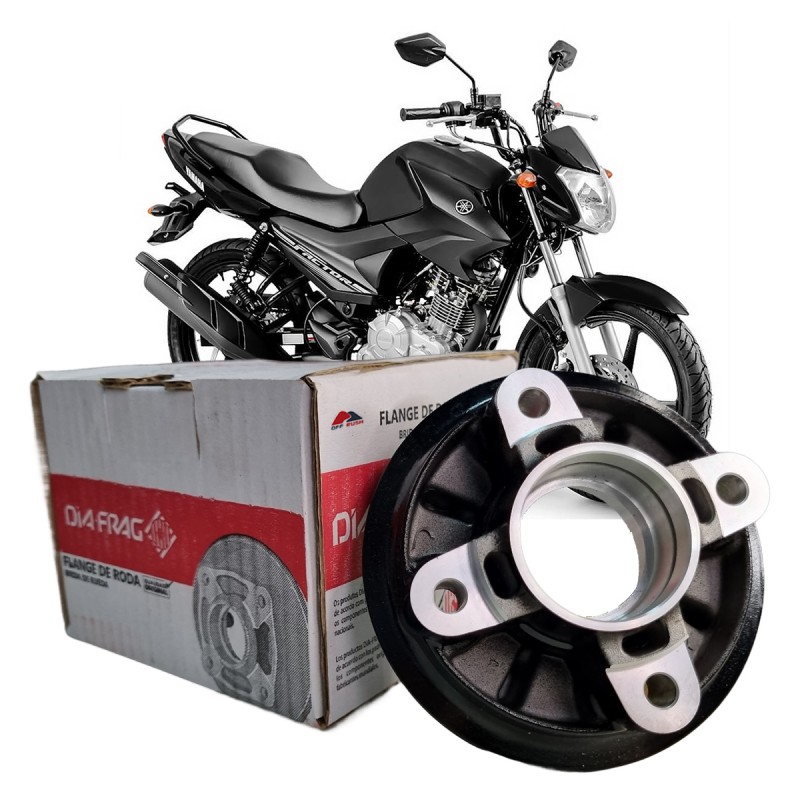 FLANGE DA RODA COROA DIAFRAG PRETA - YAMAHA YBR FACTOR 125