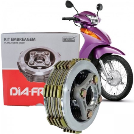  KIT EMBREAGEM COMPLETA - DIAFRAG - HONDA C 100 BIZ 1998-2015  / DREAM 1993-1998