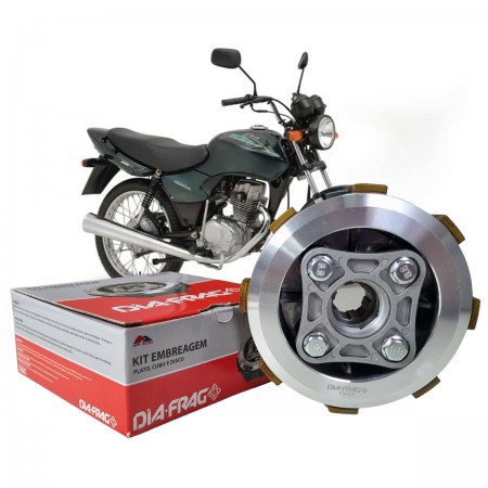 KIT EMBREAGEM COMPLETA - DIAFRAG - HONDA CG; TITAN; FAN 125 (2000-2008)