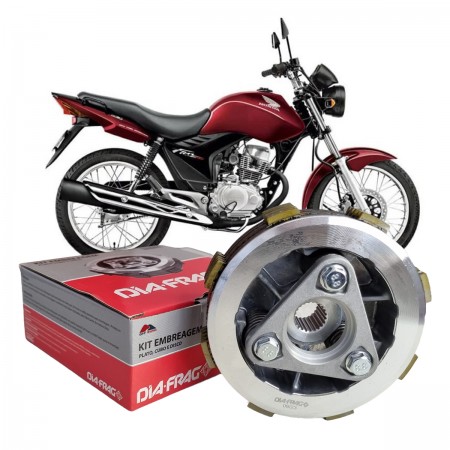 KIT EMBREAGEM COMPLETA DIAFRAG - HONDA CG 160 TITAN, FAN 17-22; NXR 160 BROS 17-22; XRE 190 15-22