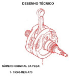 BIELA COMPLETA TXK TOP HONDA CRF 450R 09-16