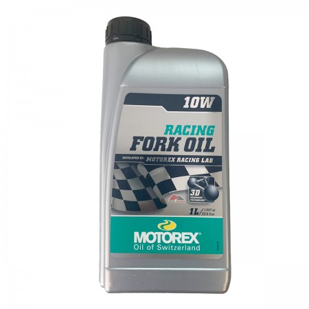 OLEO HIDRÁULICO DE SUSPENSÃO 100% SINTÉTICO MOTOREX RACING FORK OIL 10W 1 LITRO PARA MOTOS E BICICLETAS