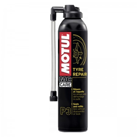 REPARADOR INSTANTANEO VACINA SOCORRO DE PNEU FURADO MOTUL P3 TYRE REPAIR - 300 ML