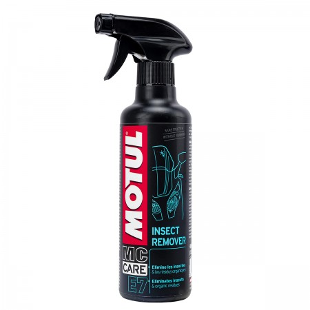 REMOVEDOR DE INSETOS LIMPEZA VISEIRA CAPACETE MOTO BOLHA PARABRISA MOTUL E7 INSECT REMOVER - 400ML