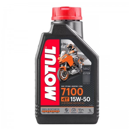 ÓLEO DE MOTOR MOTUL 7100 4T 15W50 100% SINTÉTICO - 1 LITRO