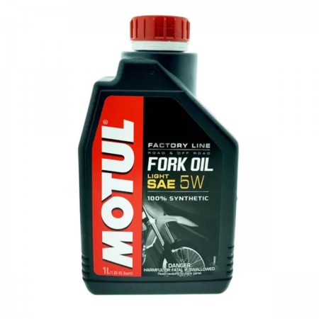 OLEO FLUIDO HIDRAULICO SUSPENSAO GARFO BENGALA - MOTUL - FORK OIL - FACTORY LINE - LIGHT 5W - 100% SINTETICO - 1 LITRO