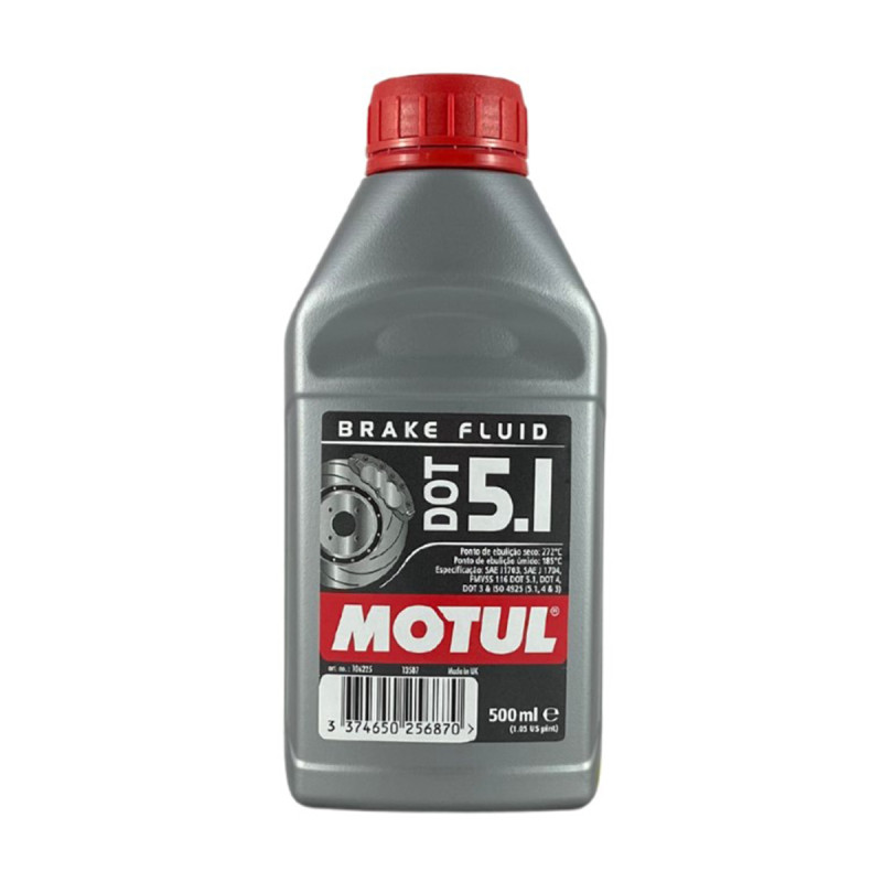 OLEO FLUIDO DE FREIO E EMBREAGEM - MOTUL - BRAKE FLUID DOT 5.1 - SINTETICO - 500ML