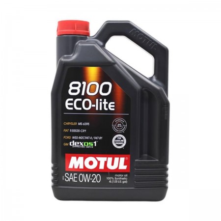 GALAO 4 LITROS DE LUBRIFICANTE OLEO DE MOTOR - MOTUL - 8100 0W20 - ECO-LITE ECONOMICO SINTETICO