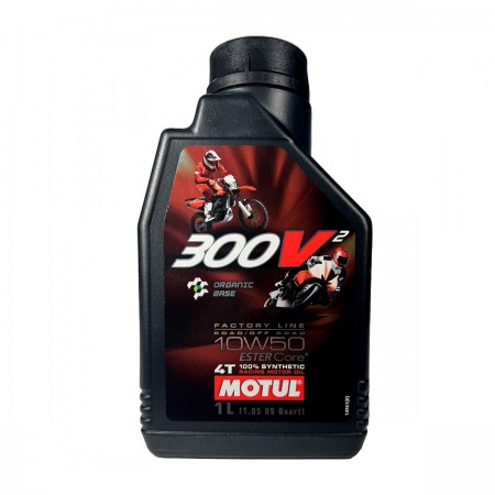 LUBRIFICANTE OLEO DE MOTOR - MOTUL -  300V2 10W50 - FACTORY LINE 100% SINTETICO - 1 LITRO