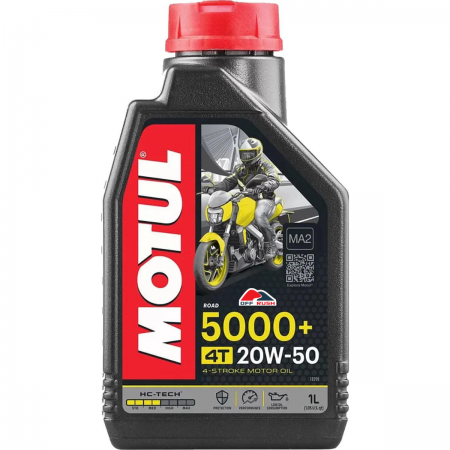 ÓLEO DE MOTOR MOTUL 5000+ 4T 20W50 SEMI SINTÉTICO 1 LITRO - HONDA SUZUKI YAMAHA SUNDOWN HAOJUE SHINERAY DAFRA