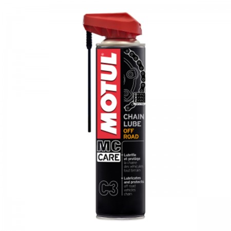 SPRAY LUBRIFICANTE DE CORRENTES MOTOS OFF ROAD MOTOCROSS TRILHA TRIAL RALLY - MOTUL - C3 CHAIN CLEAN - 400 ML