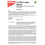 LUBRIFICANTE OLEO DE MOTOR - MOTUL - X-TECH CLEAN 5W-30 - SINTETICO - 1 LITRO