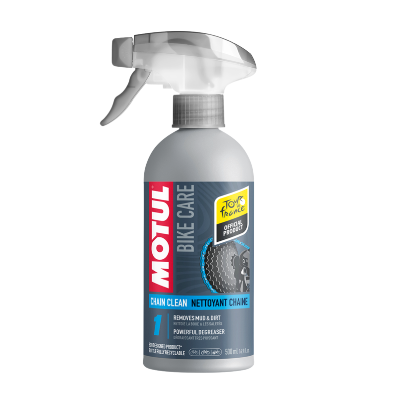 LIMPA CORRENTE LÍQUIDO MOTUL 500ML – ROAD - ALTO DESEMPENHO E PRECISÃO NA LIMPEZA DE BICICLETAS