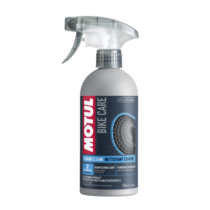 LIMPA CORRENTE LÍQUIDO MOTUL 500ML – MTB - ALTO DESEMPENHO NA LIMPEZA DE TRANSMISSÃO