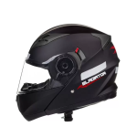 CAPACETE TEXX GLADIATOR ESCAMOTEÁVEL ARTICULADO PRETO FOSCO (TAM 58)