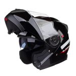 CAPACETE TEXX GLADIATOR ESCAMOTEÁVEL ARTICULADO PRETO BRILHANTE (TAM 58)