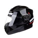 CAPACETE TEXX GLADIATOR ESCAMOTEÁVEL ARTICULADO PRETO BRILHANTE (TAM 58)