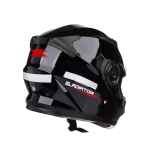 CAPACETE TEXX GLADIATOR ESCAMOTEÁVEL ARTICULADO PRETO BRILHANTE (TAM 58)