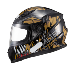 CAPACETE TEXX HAWK ALIEN FECHADO PRETO E DOURADO (TAM 60)