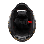 CAPACETE TEXX HAWK ALIEN FECHADO PRETO E DOURADO (TAM 60)